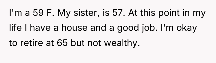 I'm a 59 F. My sister, is 57. At this...