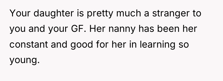 Your daughter is pretty much a stranger to you and...