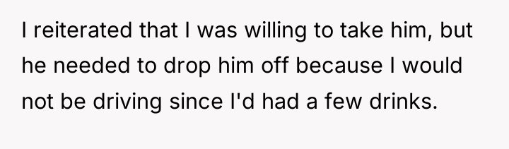 I reiterated that I was willing to take him, but...