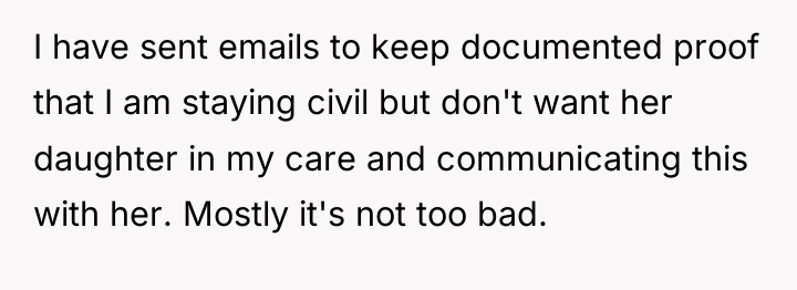 I have sent emails to keep documented proof that I...