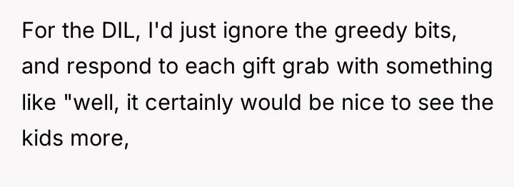 For the DIL, I'd just ignore the greedy bits, and...