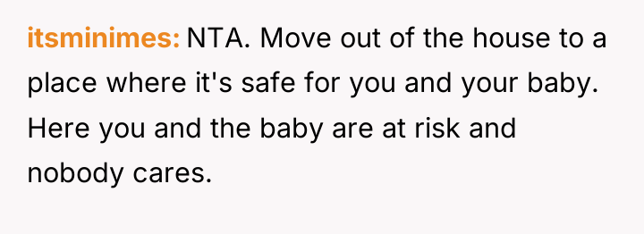 itsminimes NTA. Move out of the house to a place...