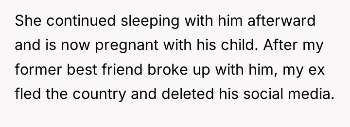 She continued sleeping with him afterward and is now pregnant...