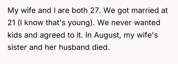 My wife and I are both 27. We got married...