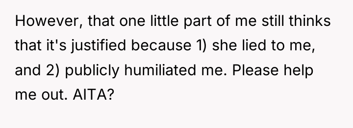 However, that one little part of me still thinks that...