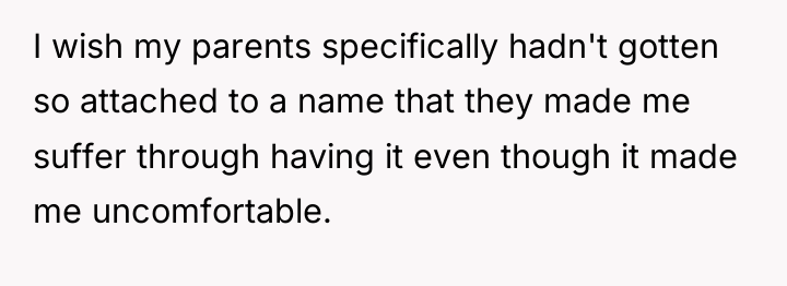 I wish my parents specifically hadn't gotten so attached to...