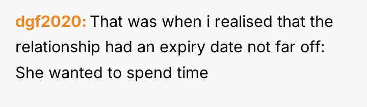 dgf2020 That was when i realised that the relationship had...