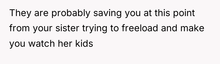 They are probably saving you at this point from your...