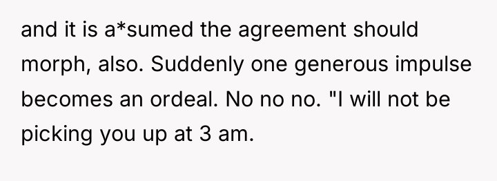 and it is a*sumed the agreement should morph, also. Suddenly...