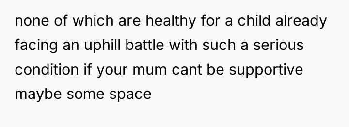 none of which are healthy for a child already facing...