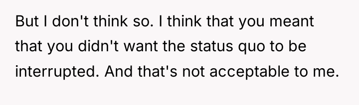 But I don't think so. I think that you meant...