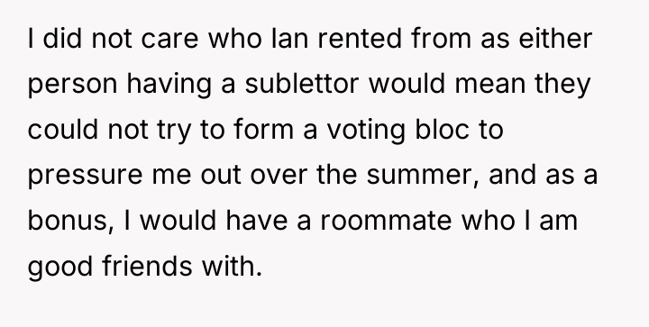 I did not care who Ian rented from as either...
