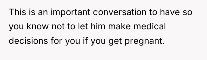 This is an important conversation to have so you know...