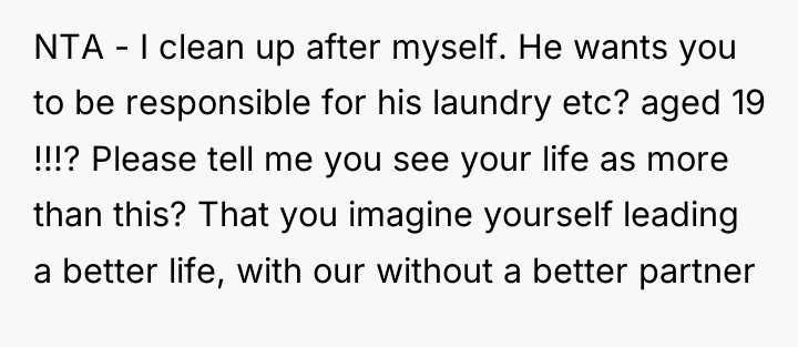 NTA - I clean up after myself. He wants you...