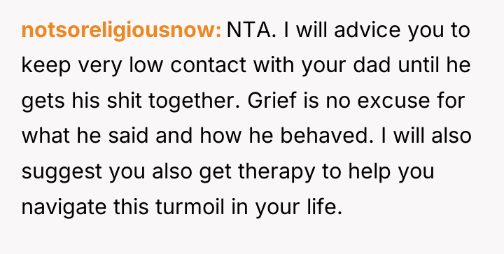 notsoreligiousnow NTA. I will advice you to keep very low...