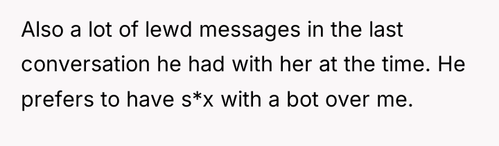 Also a lot of lewd messages in the last conversation...