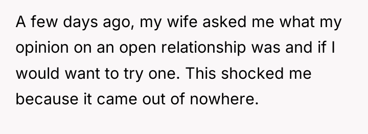 A few days ago, my wife asked me what my...