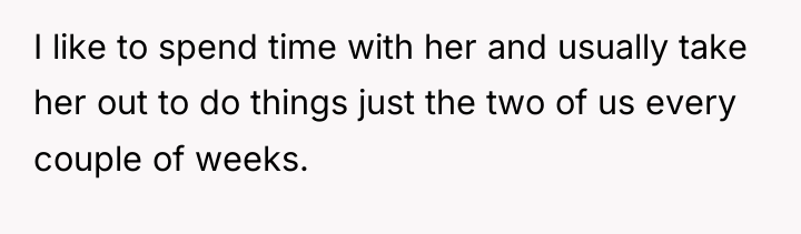 I like to spend time with her and usually take...
