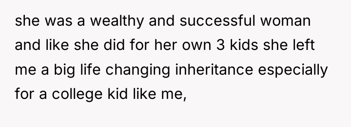 she was a wealthy and successful woman and like she...