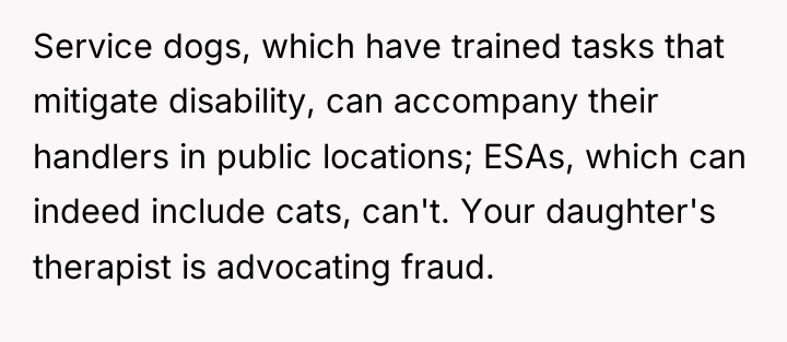 Service dogs, which have trained tasks that mitigate disability, can...