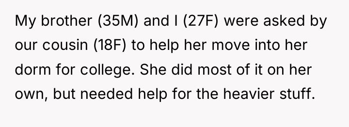 My brother (35M) and I (27F) were asked by our...
