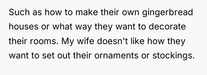 Such as how to make their own gingerbread houses or...