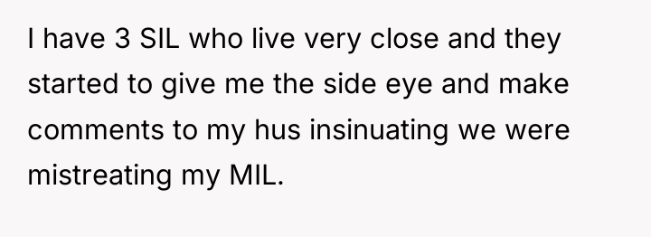 I have 3 SIL who live very close and they...