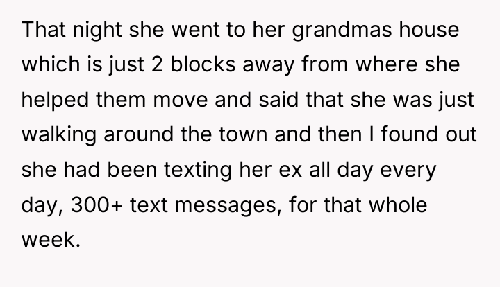 That night she went to her grandmas house which is...