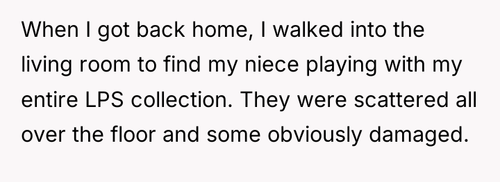 When I got back home, I walked into the living...
