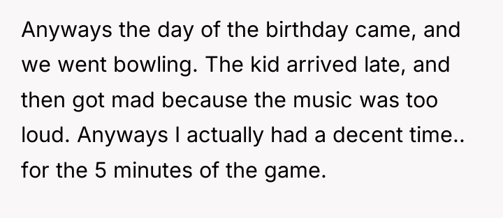 Anyways the day of the birthday came, and we went...