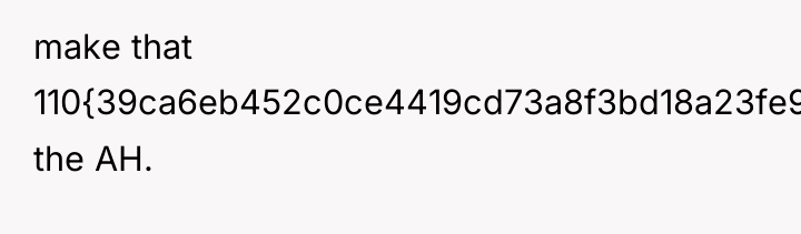 make that 110{39ca6eb452c0ce4419cd73a8f3bd18a23fe95ab4febb092bc2ab1b542eeea82f}, the AH.