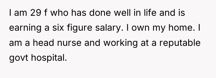 I am 29 f who has done well in life...