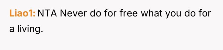 Liao1 NTA Never do for free what you do for...