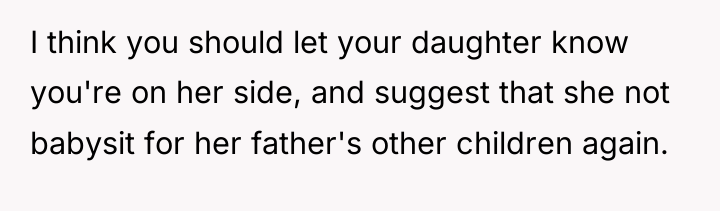 I think you should let your daughter know you're on...