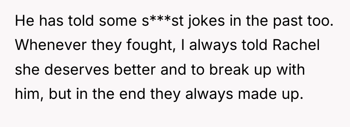 He has told some s***st jokes in the past too....