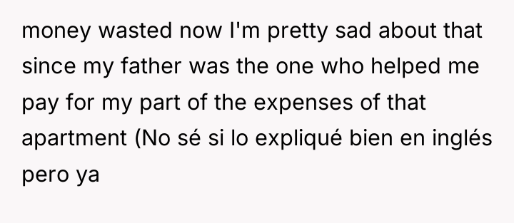 money wasted now I'm pretty sad about that since my...