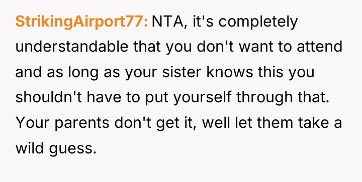 StrikingAirport77 NTA, it's completely understandable that you don't want to...