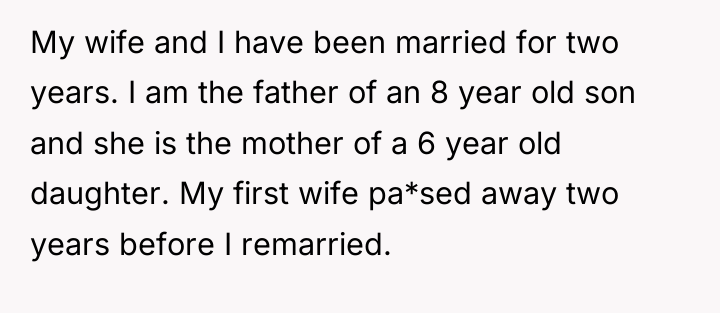 My wife and I have been married for two years....