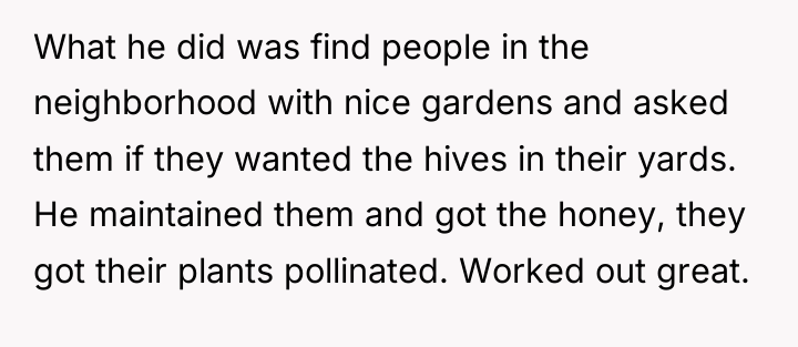 What he did was find people in the neighborhood with...