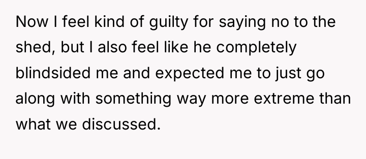 Now I feel kind of guilty for saying no to...