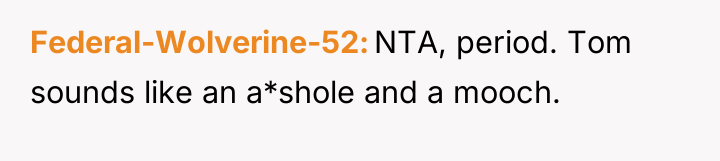 Federal-Wolverine-52 NTA, period. Tom sounds like an a*shole and a...