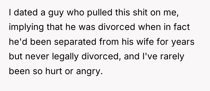 I dated a guy who pulled this shit on me,...