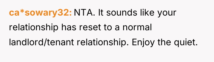 ca*sowary32 NTA. It sounds like your relationship has reset to...