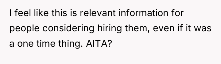 I feel like this is relevant information for people considering...
