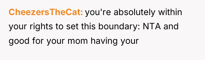 CheezersTheCat you're absolutely within your rights to set this boundary:...