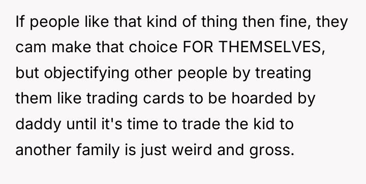 If people like that kind of thing then fine, they...