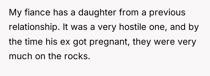 My fiance has a daughter from a previous relationship. It...
