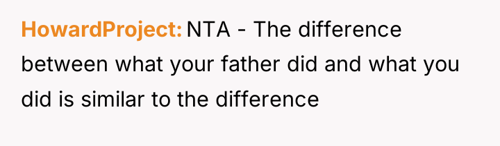 HowardProject NTA - The difference between what your father did...