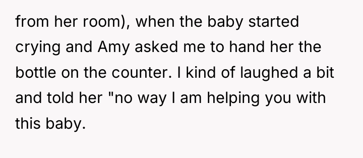 from her room), when the baby started crying and Amy...