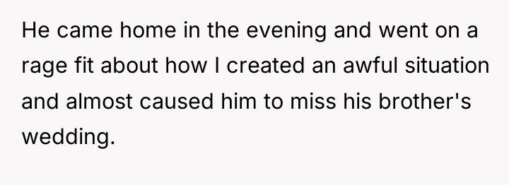 He came home in the evening and went on a...